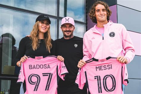 Tsitsipas and girlfriend Badosa meet Beckham and Inter MIami players ...