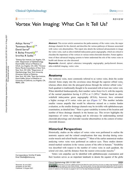 (PDF) Vortex Vein Imaging: What Can It Tell Us?