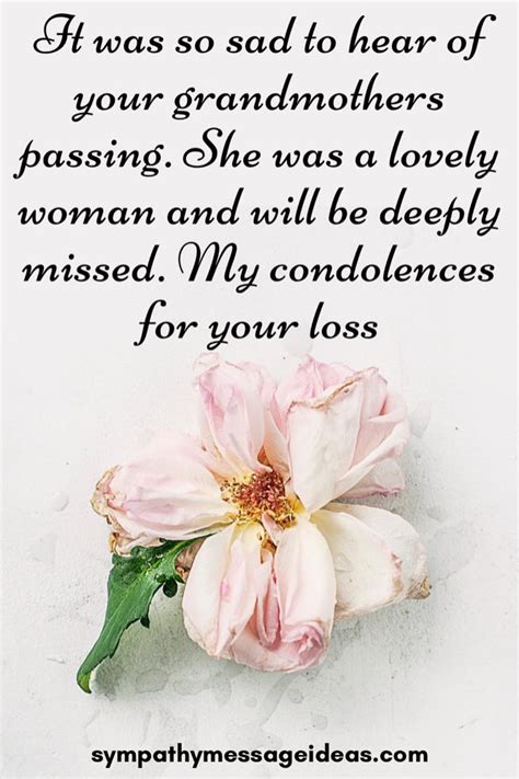 Sympathy Message For Loss Of Grandmother - werohmedia