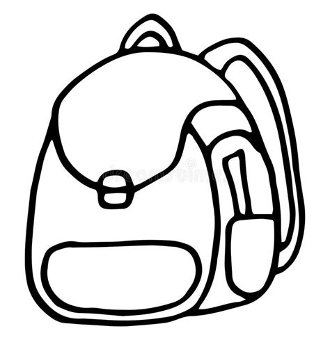 School Bag Clip Art Black And White