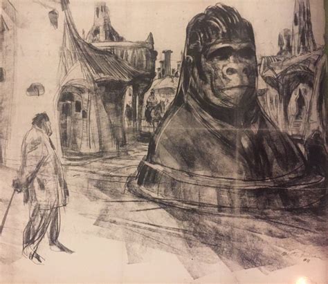 Concept drawings for PLANET OF THE APES (1968). | Planet of the apes, Concept art, Animation art