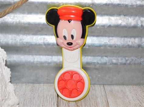 Vintage Mickey Mouse Baby Rattle Mickey Mouse Baby Rattle | Etsy