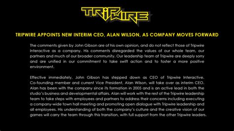 Tripwire Interactive CEO John Gibson Steps Down After Controversial Comments In Support Of Texas ...