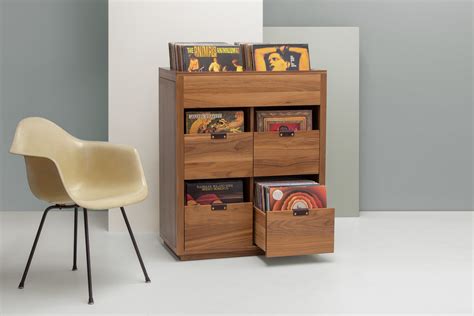 Dovetail Vinyl Storage Cabinet | Record storage cabinet, Vinyl storage ...