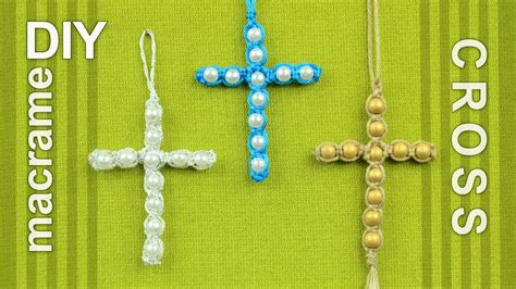 Beaded Macrame Cross. Easy DIY Tutorial | Macrame tutorial, Beaded cross, Bracelet tutorial