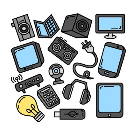 Premium Vector | Electronic Device cartoon illustration set