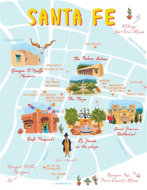 Santa Fe Art Galleries Map | Printable Templates Free