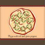 Pizza with Red and Green Peppers Cutting Boards | Zazzle