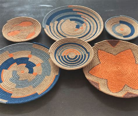 Set of 6 Wall Basket, Wall Basket, Wall Decor, Wall Art, African Wall ...