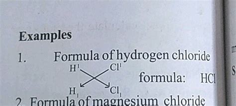 What is the chemical formula of hydrogen chloride?