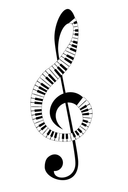 Treble Clef Piano Keyboard Free Stock Photo - Public Domain Pictures