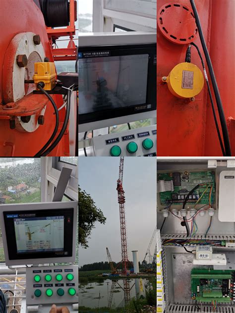 wtau crane safety monitoring system with CCTV Camera Vedio system for 135t luffing jib tower ...