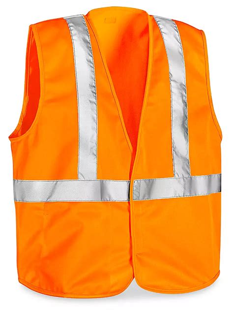 Class 2 Solid Hi-Vis Safety Vest - Orange, 4XL/5X S-23373O-4X - Uline