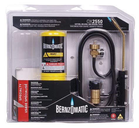 BERNZOMATIC Adjustable Torch Kit, Manual (Striker Included), 5193 MAPP Temp. - 33V975|WK55000X ...