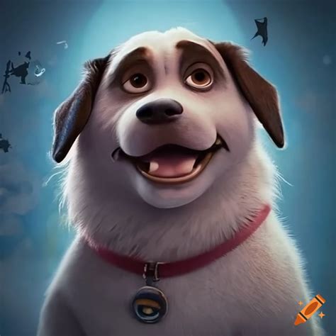 Disney pixar movie poster featuring an overweight hunter pointer mutt ...