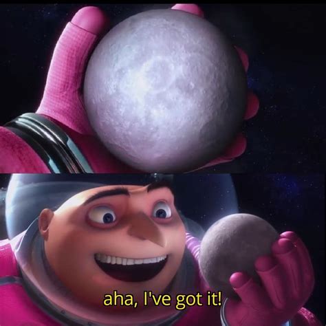 Gru holds the moon Meme Generator