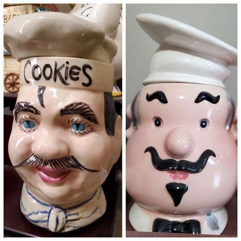 Chef Head Cookie Jars | Cookie jars, Jar, Storing cookies