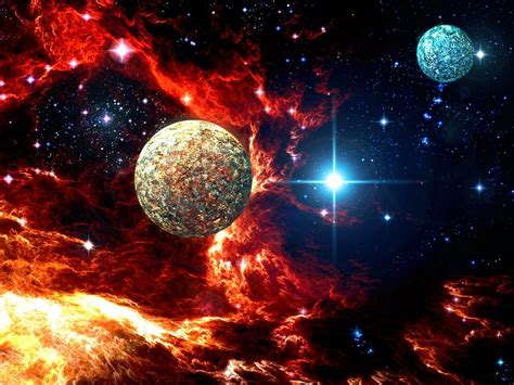 Space Nebula and Planets by Lemmy-X