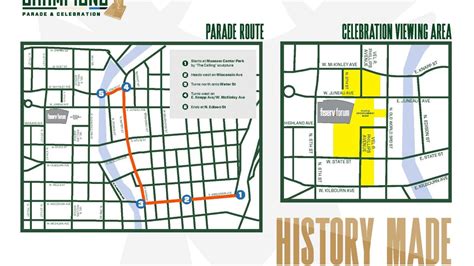 Here's the route for today's Bucks championship parade