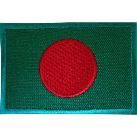 Embroidered Iron On Bangladesh Flag Patch Sew On Bangladeshi Badge India Dhaka | Embroidered ...