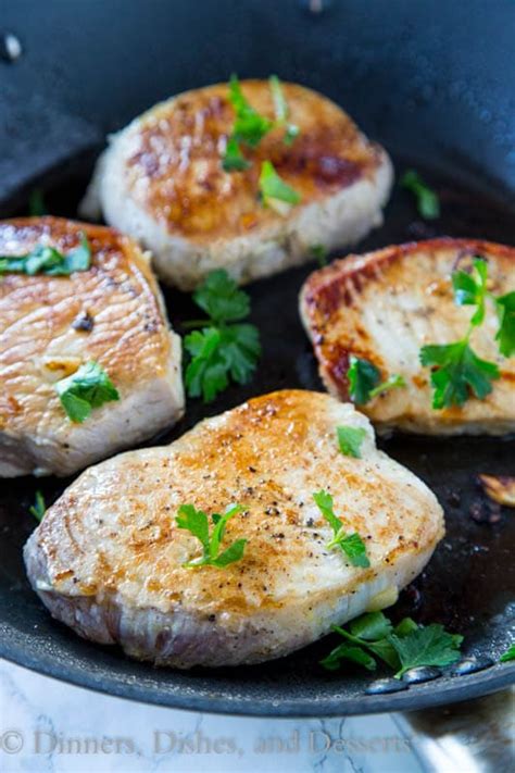 Lemon Garlic Pork Chops - Dinners, Dishes, and Desserts