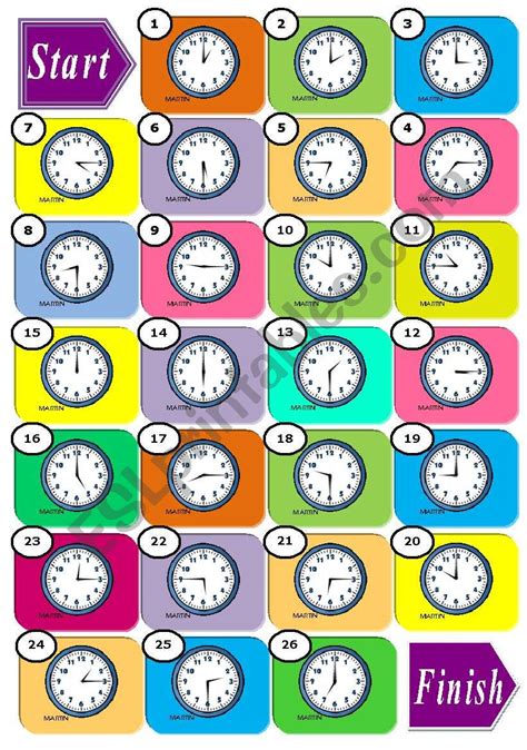 The Time Boardgame *** - ESL worksheet by Krümel