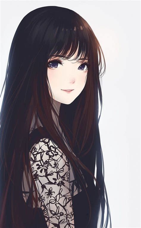 Long Hair Girl Cartoon Wallpapers - Wallpaper Cave