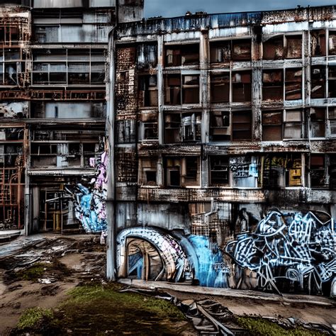 Abandoned Factory Graffiti Ultra Detailed Hyper Realistic · Creative ...