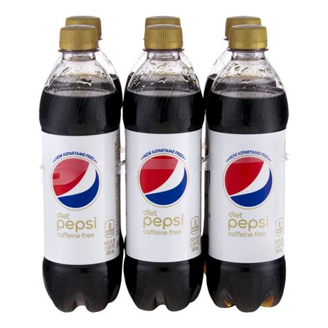 Diet Pepsi Caffeine-Free Soda, 16.9 Fl. Oz., 6 Count - Walmart.com ...