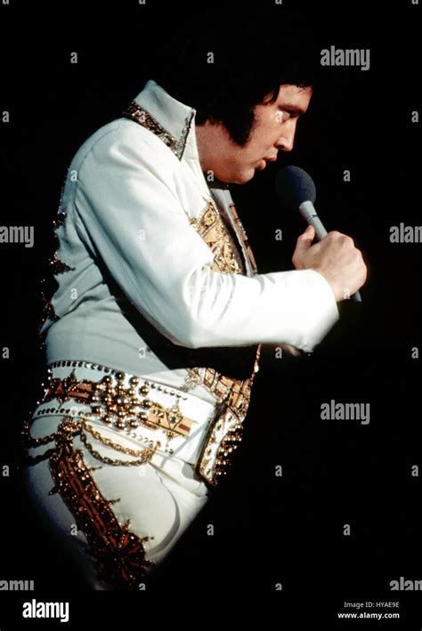 Elvis Presley in concert at the Providence Civic Center on May 23, 1977 Stock Photo - Alamy