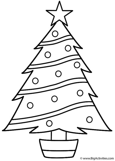 Christmas Tree - Coloring Page (Christmas)