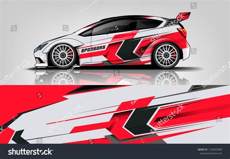 Car decal wrap design vector. Graphic abstract stripe racing background kit designs for vehicle ...