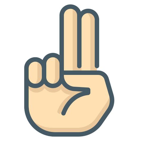 Two Fingers - Free hands and gestures icons