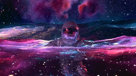 Astronaut Floating In Space Mobile Live Wallpaper