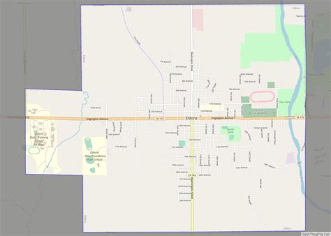 Map of Eldora city, Iowa