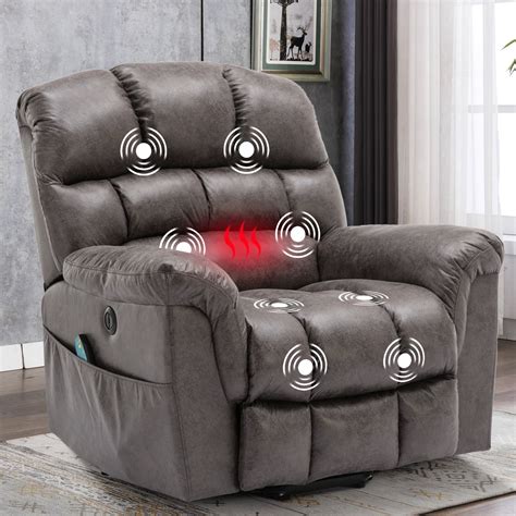 Ebello Large Power Lift Chair Recliner with Heat and Massage for Big ...