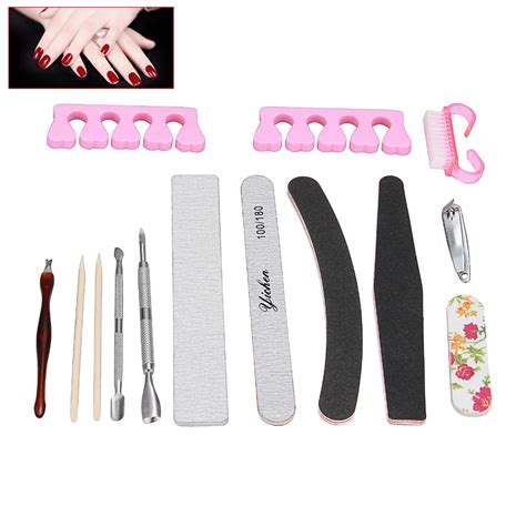 13 PCS High Quality Nail Buffer Kit Sponge Nail Files Sanding Nail Clipper Separator Acrylic ...