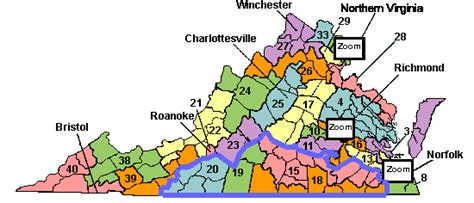 Map Of Virginia Senate Districts | Map Of Us Western States