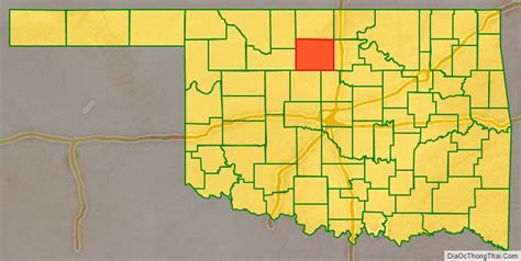 Map of Garfield County, Oklahoma - Thong Thai Real