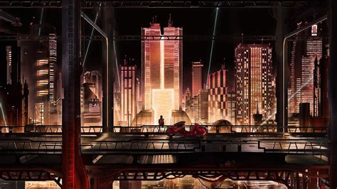 Download Vehicle Cyberpunk Bike City Anime Akira HD Wallpaper