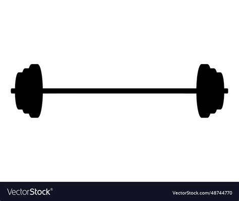 Barbell silhouette art Royalty Free Vector Image