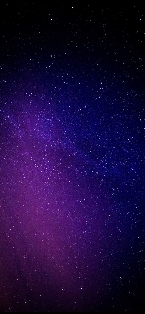 the night sky is filled with stars and purple hues, as well as dark blue