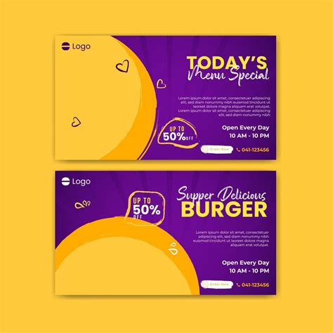 Burger or fast food vertical Banner design background with vector template 6424153 Vector Art at ...