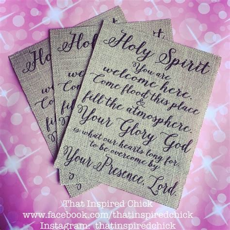 Holy Spirit You Are Welcome Here Lyrics / 8x10 Burlap Print / - Etsy