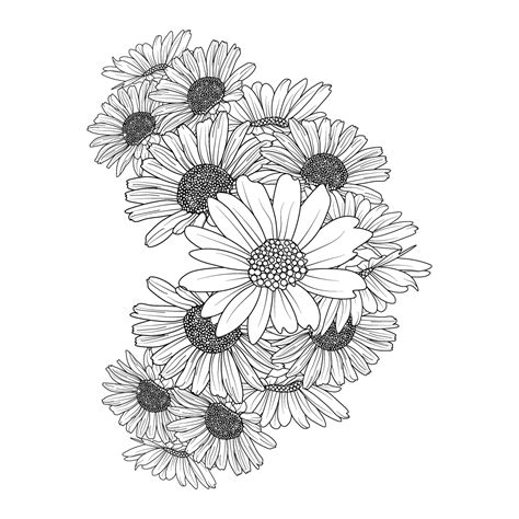 Daisy line drawing tattoo daisy flower drawing tattoo. daisy line art ...