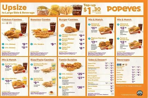 Popeyes Menu with Prices for Budget-Friendly Enjoyment