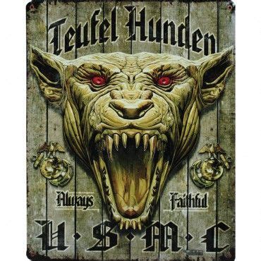 Teufel Hunden USMC Metal Sign | Art | Sgt Grit - Marine Corps Store ...