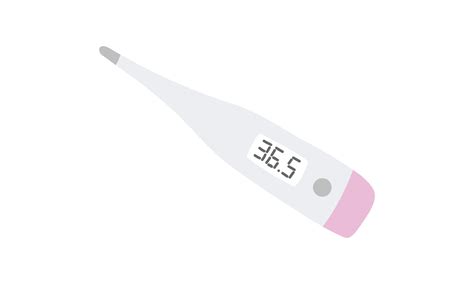 Electronic medical thermometer clipart. Simple modern battery thermometer flat vector ...