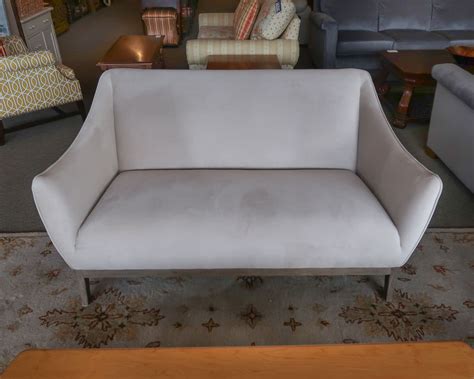 Velvet Settee | New England Home Furniture Consignment