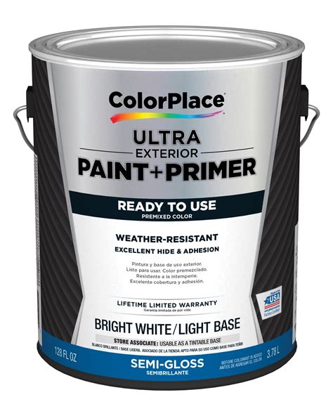 Color Place Ultra Semi-Gloss Exterior Paint & Primer Light Base 1-Gal - Walmart.com - Walmart.com